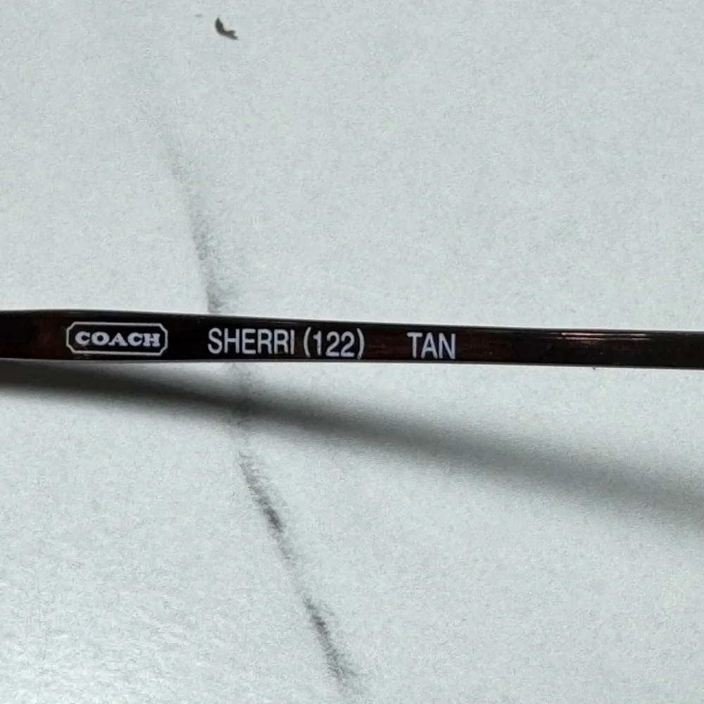 Coach Sherri 122 Tan Bronze Oval Semi Rimless Eyeglass Frames 49-17-130